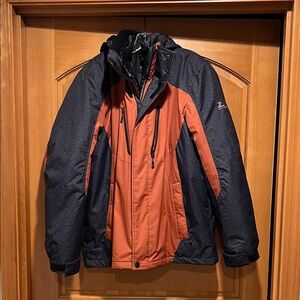 ZeroXposur Bigger Boy’s Supernova Black and Orange 3 in One Ski Jacket